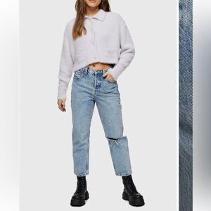 Topshop Light Blue Distressed Jeans